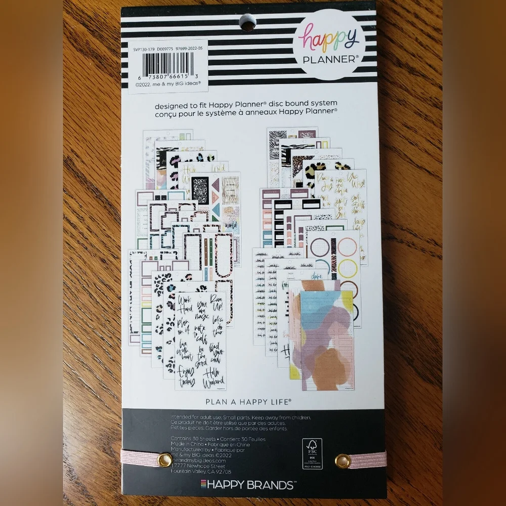 Colorful Animal Print Sticker Book (585 Pcs) by The Happy Planner